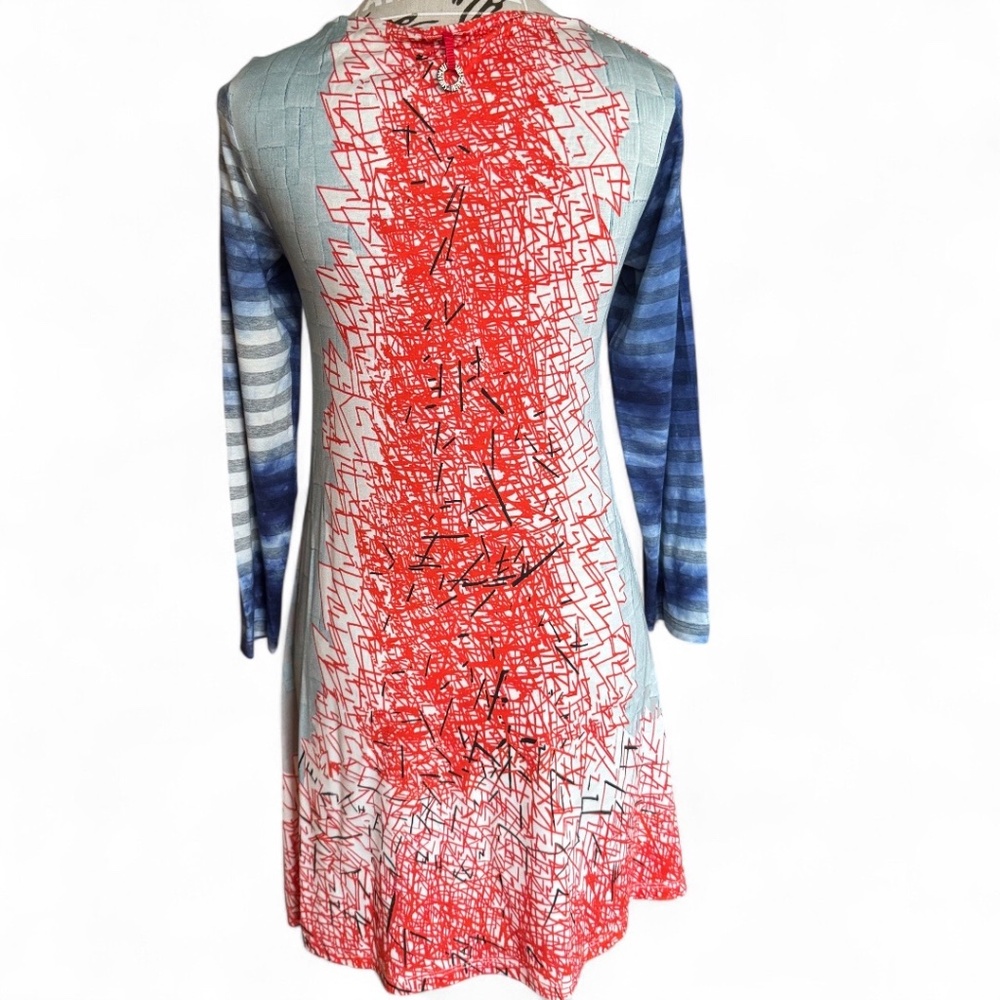 SAVE THE QUEEN art patchwork tunic dress multicolor size XL (small fit) - Picture 5 of 10